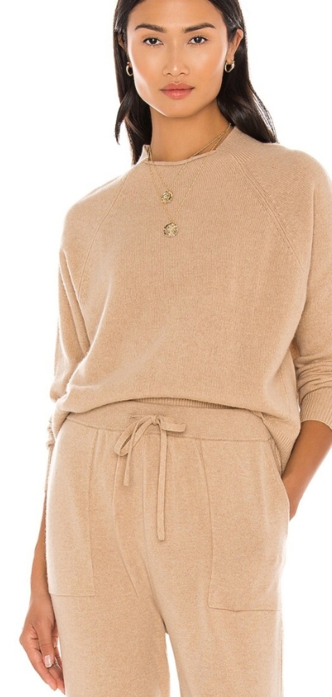 FRAME lounge crew sweater Caramel heather - Picture 2 of 5